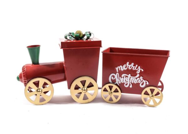 TRENO CON VAGONE IN METALLO 58X16X28CM ART.39648 -