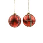 PALLA DI NATALE IN VETRO DIAM.8CM ASSORTITA ART.47056 -