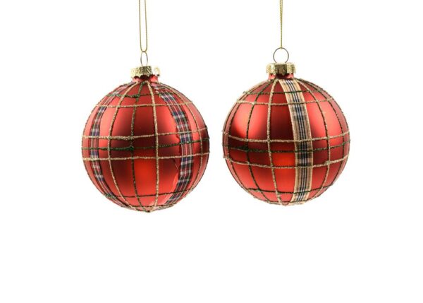 PALLA DI NATALE IN VETRO DIAM.8CM ASSORTITA ART.47056 -