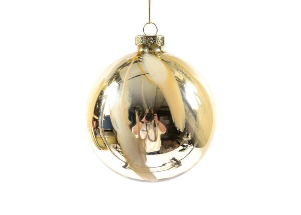 PALLA DI NATALE IN VETRO DIAM.10CM ART.48053 -