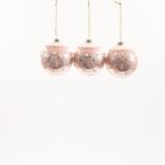 PALLA DI NATALE "SISSY PINK" IN VETRO DIAM.8CM DECORI ASS. IN ESP. ROSA 63759 -