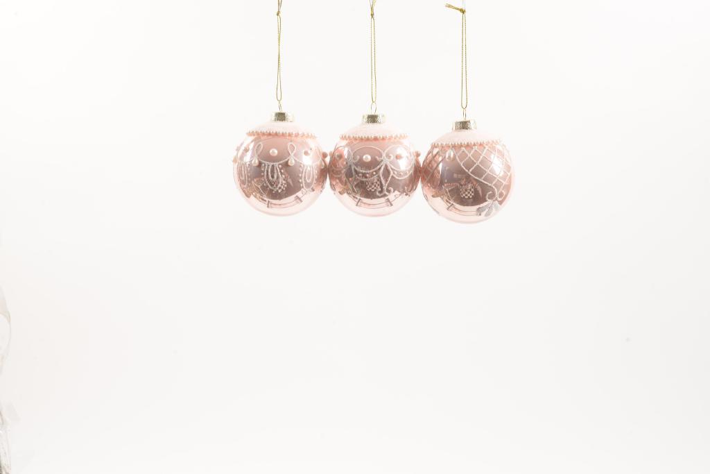 PALLA DI NATALE "SISSY PINK" IN VETRO DIAM.8CM DECORI ASS. IN ESP. ROSA 63759 - PALLA DI NATALE "SISSY PINK" IN VETRO DIAM.8CM DECORI ASS. IN ESP. ROSA 63759 -