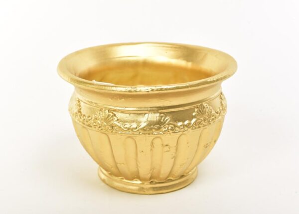 PORTAVASO IN PIETRA "POMPEI" ORO DIAM.20XH.13,5CM ART.70122 -