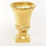 PORTAVASO COPPA GRANDE IN PIETRA "POMPEI" ORO DIAM.22,5XH.34,5CM 70153 -