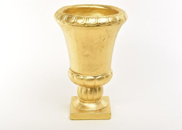 PORTAVASO COPPA GRANDE IN PIETRA "POMPEI" ORO DIAM.22,5XH.34,5CM 70153 -