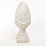 PIGNA IN TERRACOTTA "POMPEI" BIANCO ORO 16X16XH.39CM 70818 -
