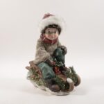 BIMBO "CAROL" SU SLITTA CON LUCI 41X24XH.55CM