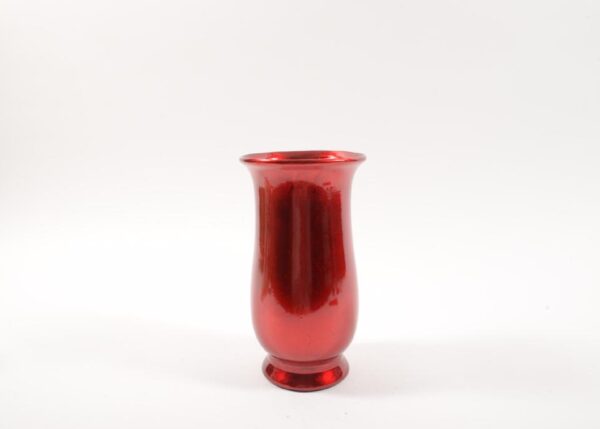VASO FOGLIA ORO ROSSO IN TERRACOTTA 16,5X16,5XH.29,5CM 75455 -