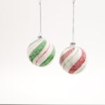 PALLE DI NATALE IN VETRO DIAM.8CM ASS. ART.82002 -