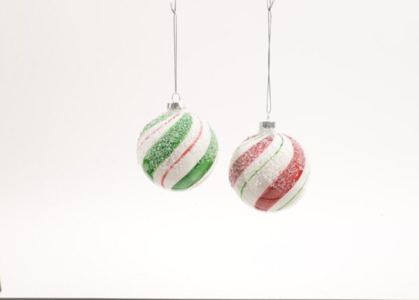 PALLE DI NATALE IN VETRO DIAM.8CM ASS. ART.82002 -