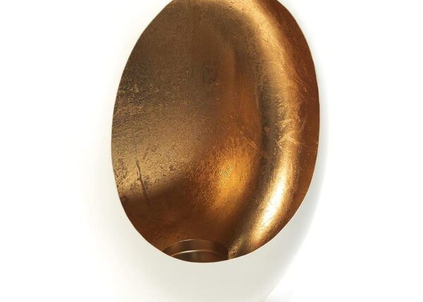 PORTACANDELA IN METALLO FOGLIA ORO 33X15XH.45CM ART.99062 -