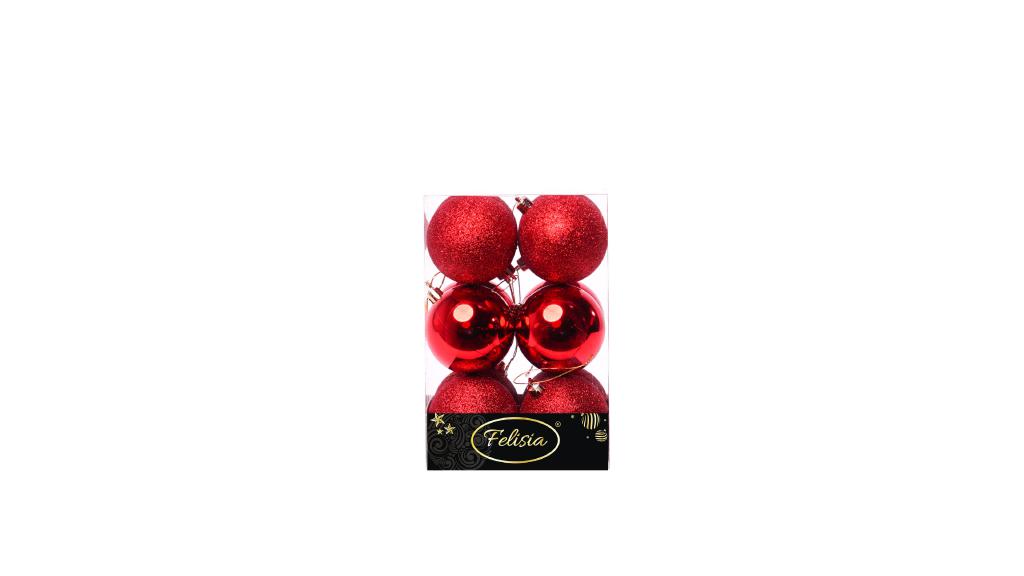 PALLE DI NATALE PLASTICA 7CM PZ.12 ROSSE GLITTERATE ART.85737 PALLE DI NATALE PLASTICA 7CM PZ.12 ROSSE GLITTERATE ART.85737