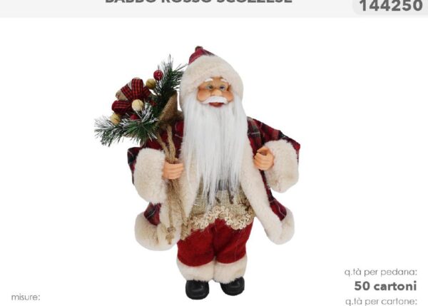 BABBO CON SACCO ROSSO SC.30CM 144250