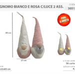 GNOMO BIANCO/ROSA 85CM C/LUCI 305128