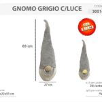 GNOMO GRIGIO 85CM. 3C/LUCI 05144