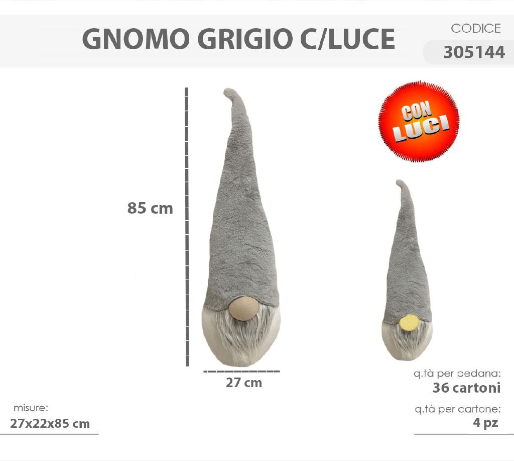 GNOMO GRIGIO 85CM. 3C/LUCI 05144 GNOMO GRIGIO 85CM. 3C/LUCI 05144