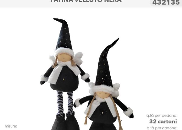 FATINA VELLUTO NERO 80CM 432135