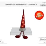 GNOMO ROSSO SEDUTO C/LUCI 101CM 301039