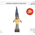 GNOMO ARGENTO C/LUCI 80CM 301044