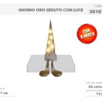 GNOMO ORO SEDUTO C/LUCI 101CM 301071