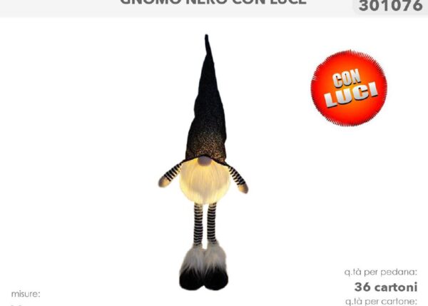 GNOMO NERO 80CM 301076