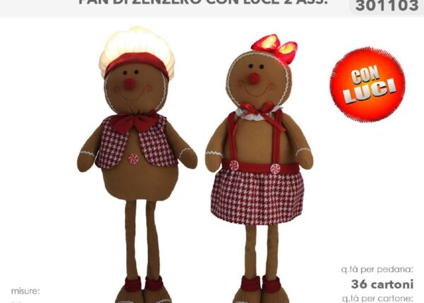 PAN DI ZENZERO C/LUCI 60CM 301103