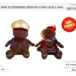PAN DI ZENZERO SEDUTO C/LUCI 25CM 301104