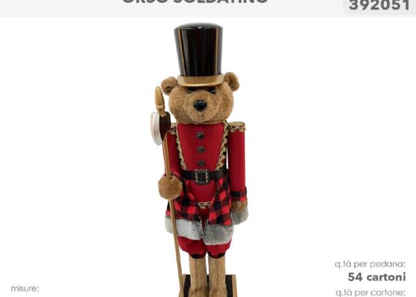 ORSO SOLDATINO 80CM 392051