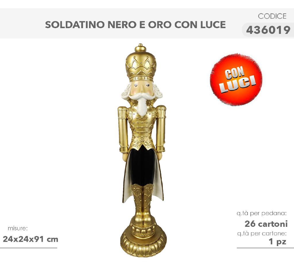 SOLDATINO NERO/ORO C/LUCI 436019 SOLDATINO NERO/ORO C/LUCI 436019
