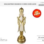 SOLDATINO BIANCO/ORO C/LUCI 19X19X71CM. 436023