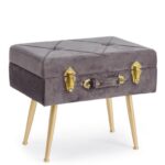 SGABELLO CONTENITORE POLINA GRIGIO ART.0720325