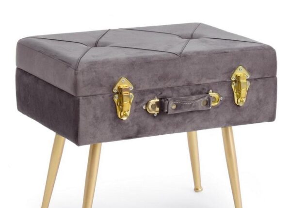 SGABELLO CONTENITORE POLINA GRIGIO ART.0720325