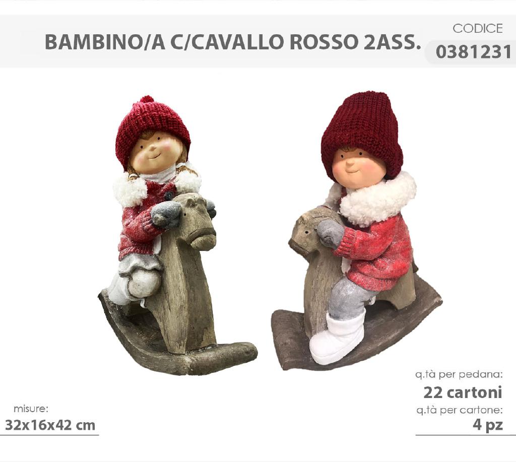 BAMBINO C/CAVALLO ROSSO 2A 0381231 BAMBINO C/CAVALLO ROSSO 2A 0381231