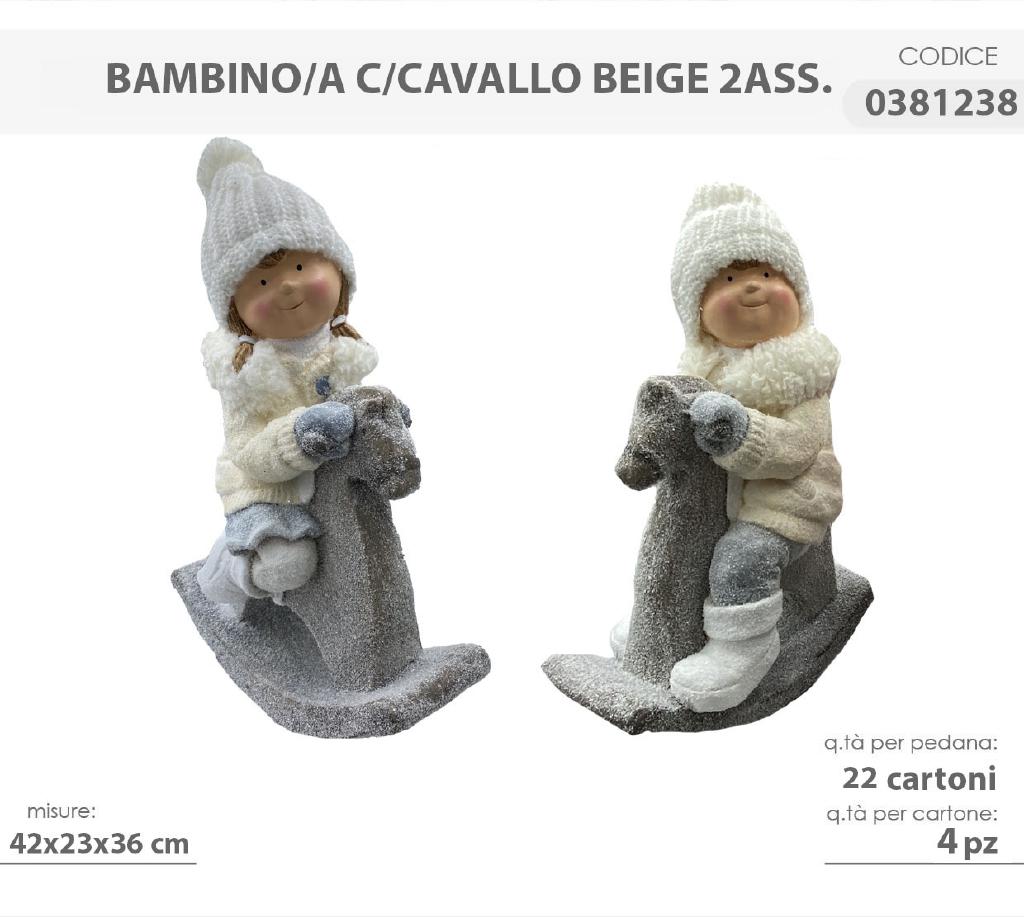 BAMBINO C/CAVALLO BEIGE 2A. 0381238 BAMBINO C/CAVALLO BEIGE 2A. 0381238