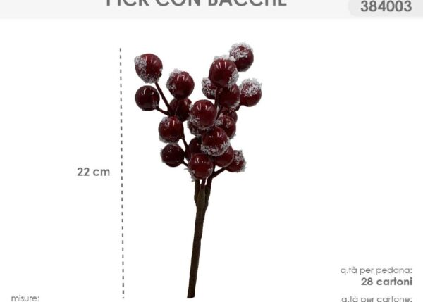 RAMO BACCHE NAT.22CM 384003