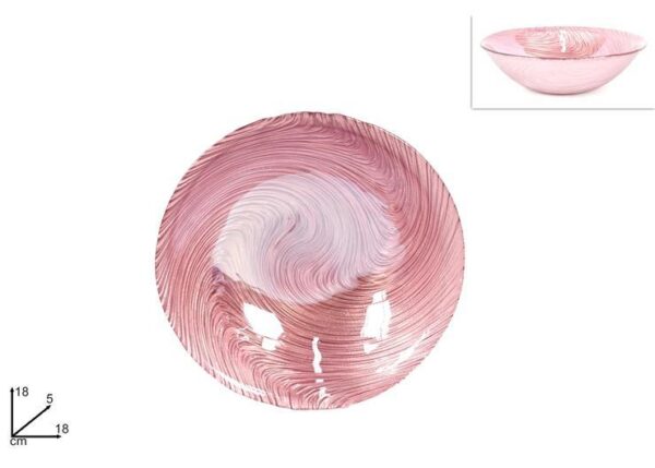 COPPETTA VETRO 18CM ROSA3Y19051/ECHOLINE-BOWL -L.L. DSSPINK