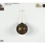 PALLA VETRO 8CM OPACA C/LINEE ORO 3 ASS IN DISPLAY YJ20215-8