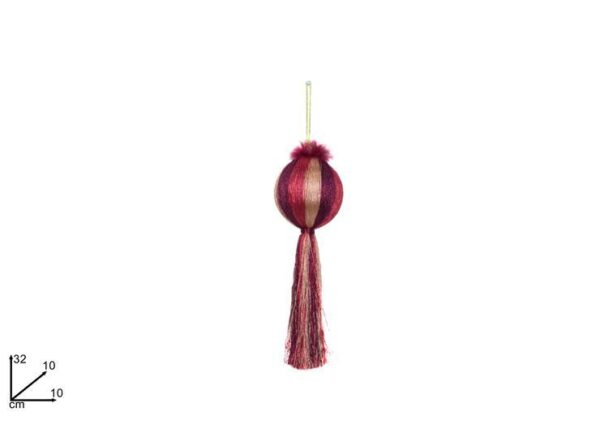 PALLE 10CM C/PIUME E CIACCIOLI ART.LN001774A