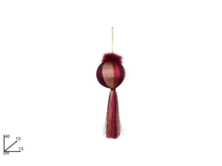 PALLE 13CM C/PIUME E CIACCIOLI ART.LN001774B PALLE 13CM C/PIUME E CIACCIOLI ART.LN001774B