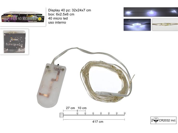 FILO 40MICRO LED BIANCO FREDDO BATT. DISP.YC-B2-40W/TM FILO 40MICRO LED BIANCO FREDDO BATT. DISP.YC-B2-40W/TM