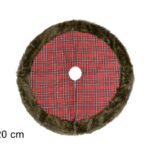 TAPPETO ALBERO 120CM SCOZZESE C/PELL MARRONE HY21020