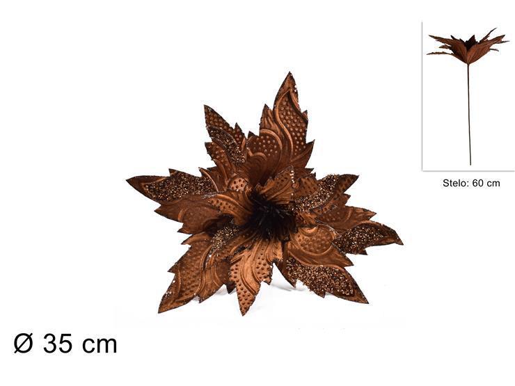 STELO FIORE VELLUTO NATALIZIO MARRONE B80M-030/BROWN ART.XNA21027471 STELO FIORE VELLUTO NATALIZIO MARRONE B80M-030/BROWN ART.XNA21027471
