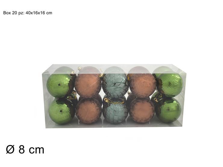 PALLE 8CM 20PZ VERDE/MARRONE 8020N1-5942SYX14 PALLE 8CM 20PZ VERDE/MARRONE 8020N1-5942SYX14