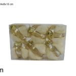 PALLE 8CM 6PZ TRASPARENTE C/PELLICCIA BIANCA SDT2213880WG