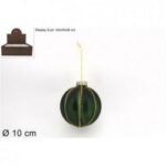 PALLA DI NATALE VETRO 10CM VERDE CON PERLINE 2ASS ART.XNA22010095