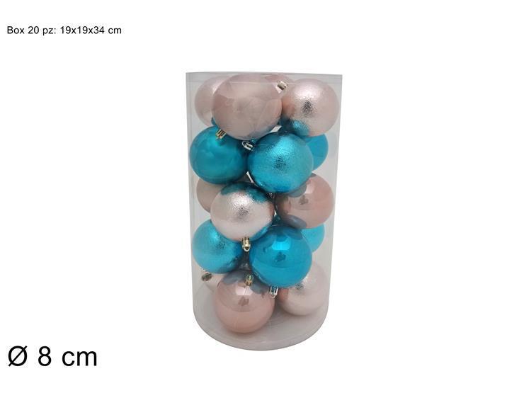PALLE DI NATALE 8CM 20PZ 4ASS ROSA/AZZURRE BOX PVC SX23DUE005 ART.XNA19006252 PALLE DI NATALE 8CM 20PZ 4ASS ROSA/AZZURRE BOX PVC SX23DUE005 ART.XNA19006252