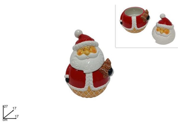 BARATTOLO BABBO NATALE DECORO BISCOTTO NH22B0257 ART.XNA22024461