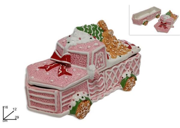 BARATTOLO CAMIONCINO CERAMICA 29CM DECORO CANDY ART.XNA23057461