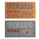 ZERBINO COCCO CM40X75X1,4 VIETATO CATTIVO UMORE 2 ASSORTITI ART.1408910000
