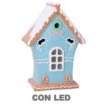 CASETTA RESINA DI MARZAPANE CON LED AZZURRO CM17,5X10H25,5 ART.615057